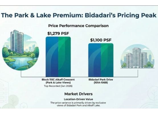 Bidadari resale psf comparison — 115C Alkaff Crescent vs Bidadari Park Drive